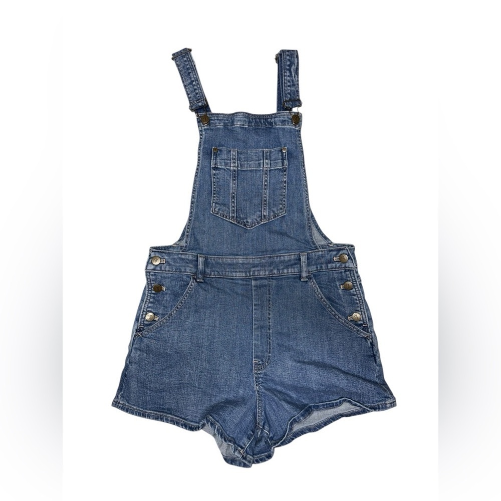 Pilcro x Anthropologie Denim Micro Overalls -Sz 10 - Picture 5 of 10